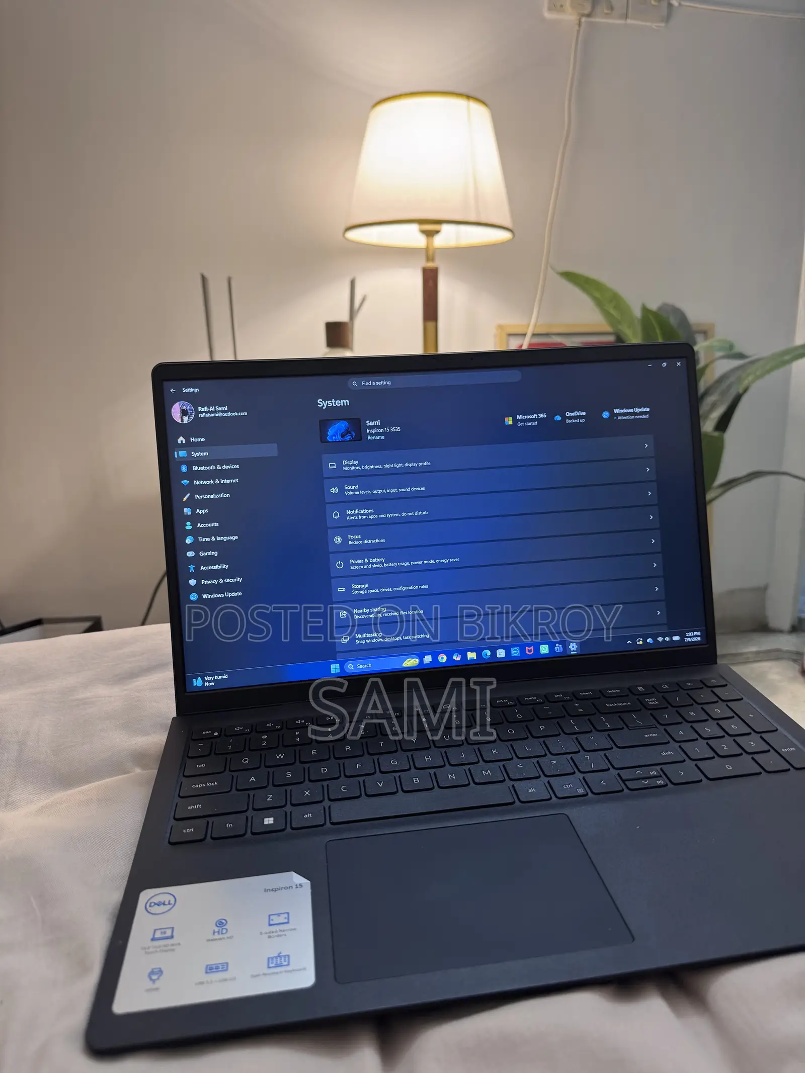 New Laptop Dell Inspiron 15 16GB AMD Ryzen 7 SSD 512GB