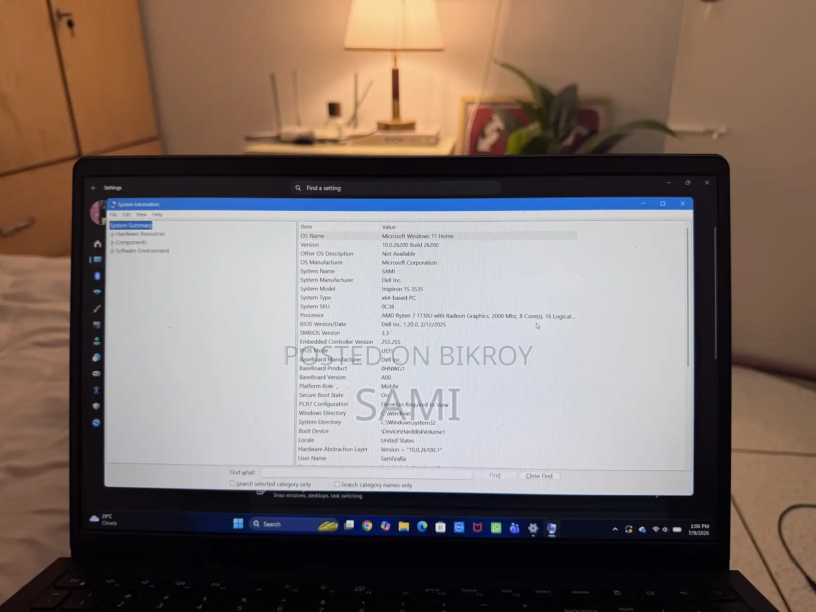 New Laptop Dell Inspiron 15 16GB AMD Ryzen 7 SSD 512GB
