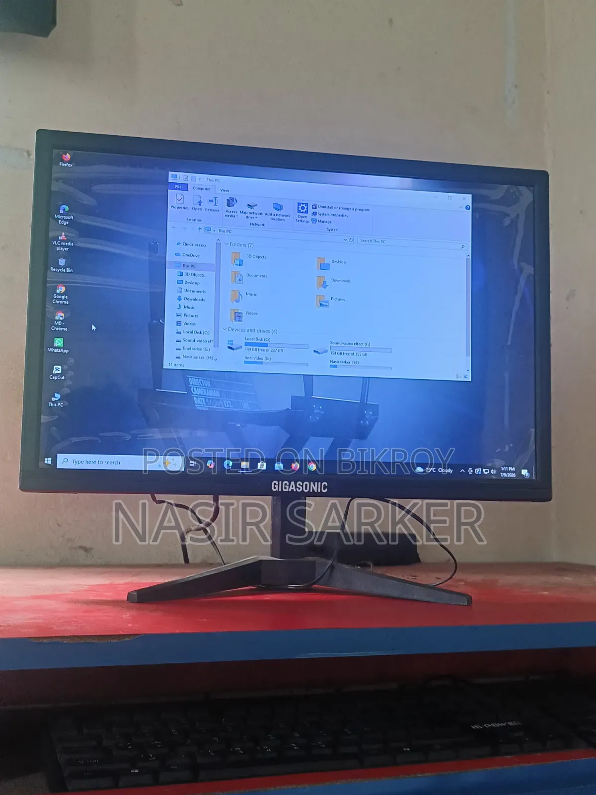 Desktop Computer 8GB Intel Core i5 SSD 500GB