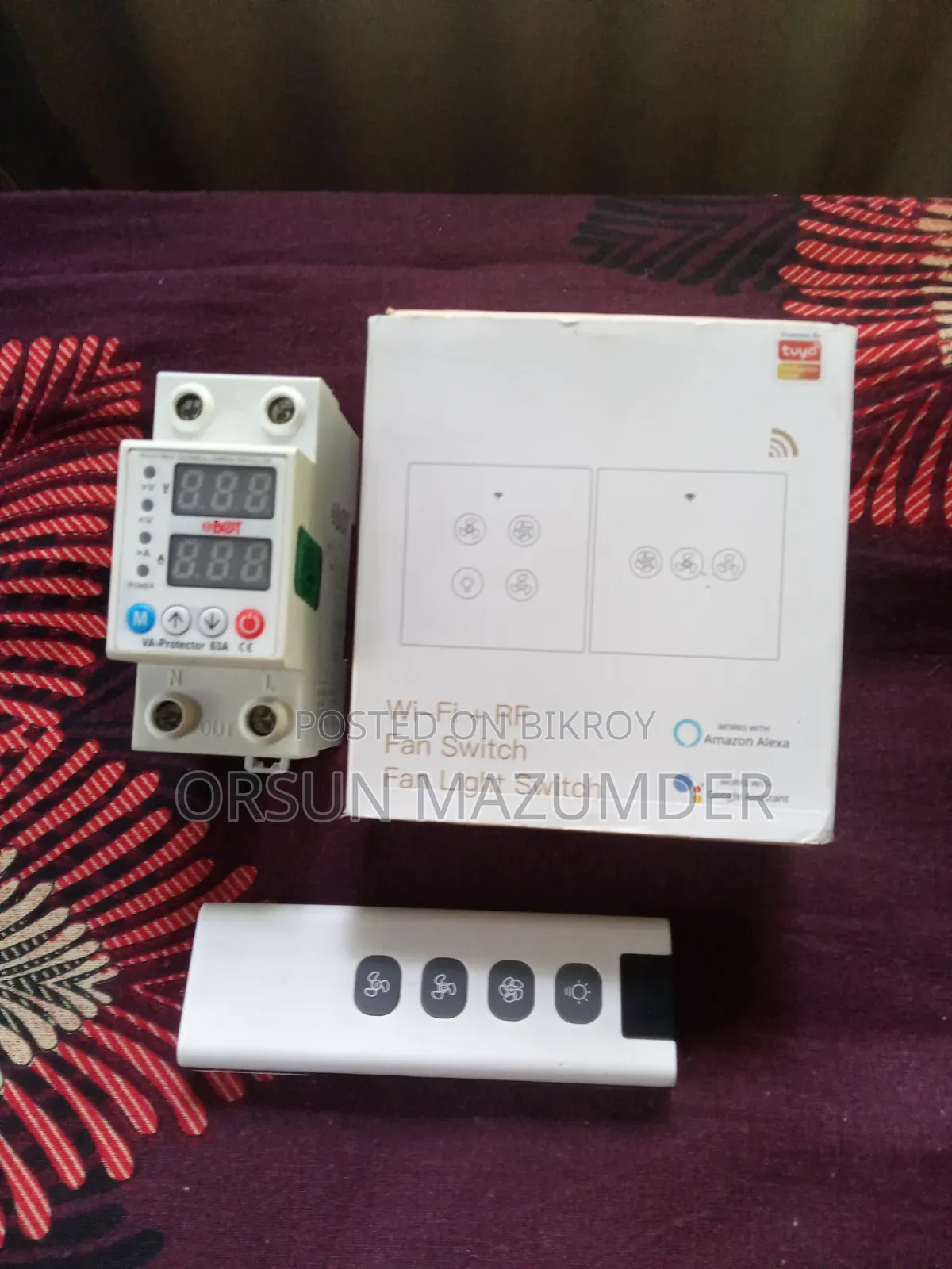 Wifi স্মার্ট সুইচ ও ভোল্টেজ প্রোটেকটর কম্বো