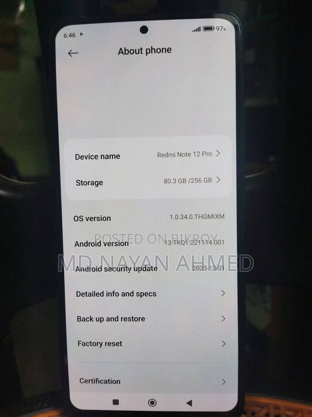 Xiaomi Redmi 12 256 GB Black