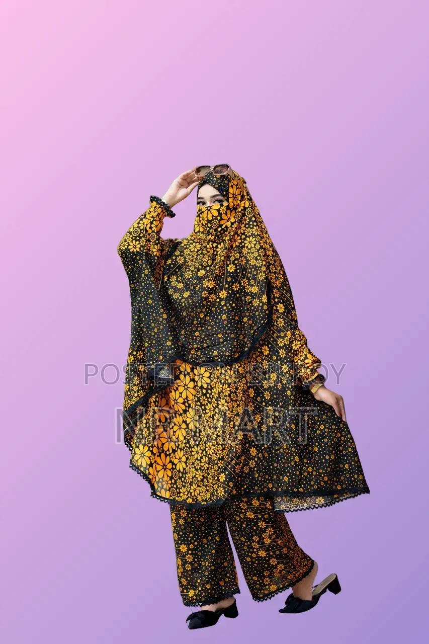 Premium Cotton Khimar with Palazzo Set