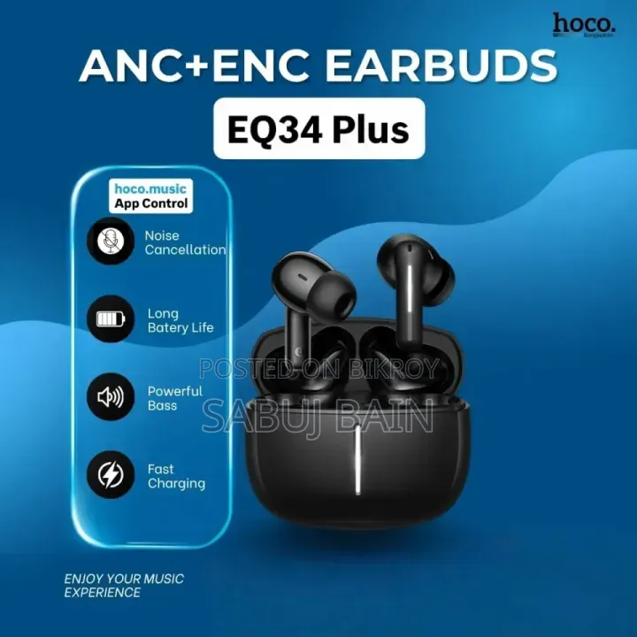 Hoco | Eq34 Plus Rima | True Wireless Earbuds (Tws) | Anc + Enc |