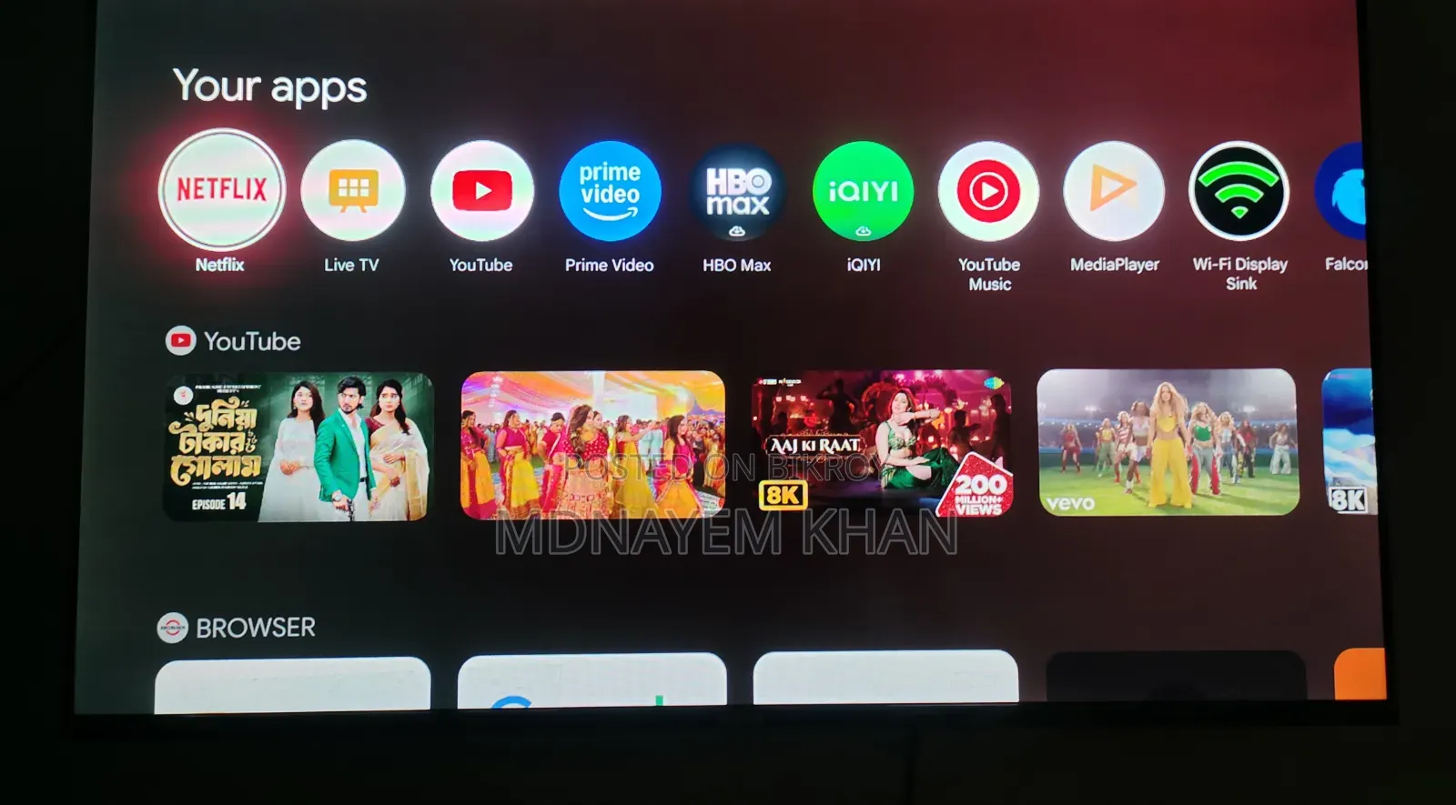New TV for sale.