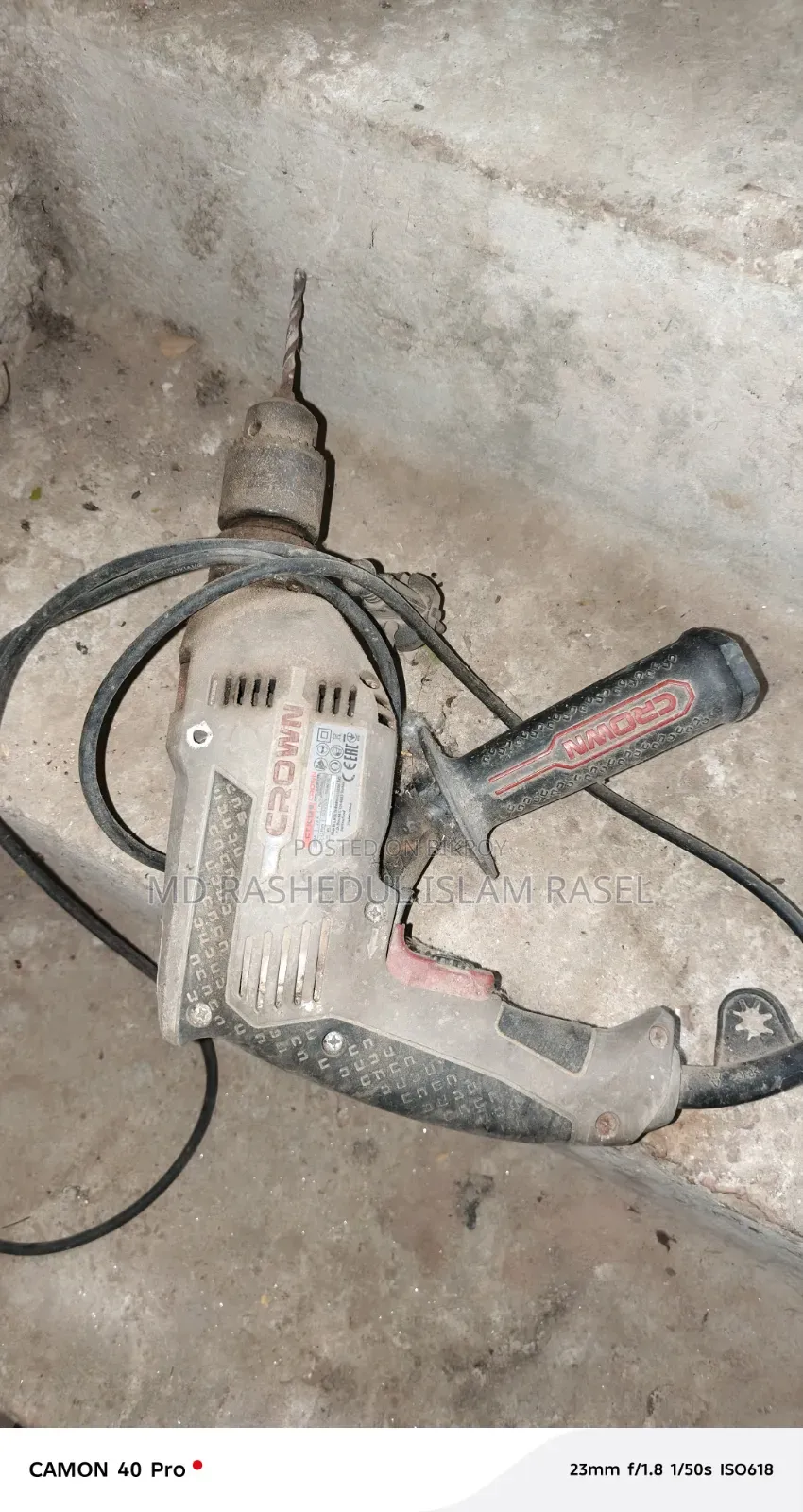 Crown Ct10129 750w Hammer Drill Machine With a 13mm Geared Chuck