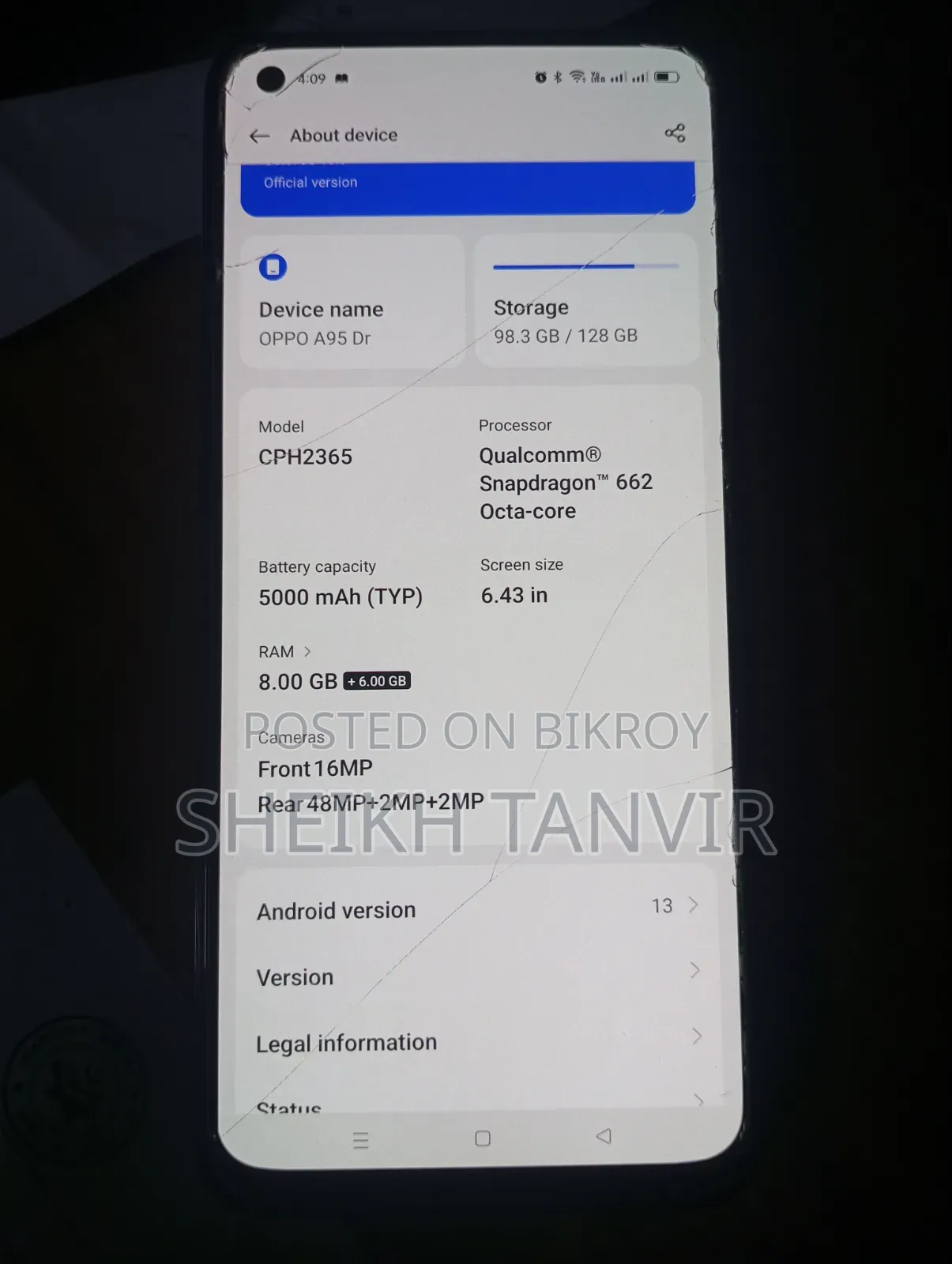 Oppo A95 128 GB Black