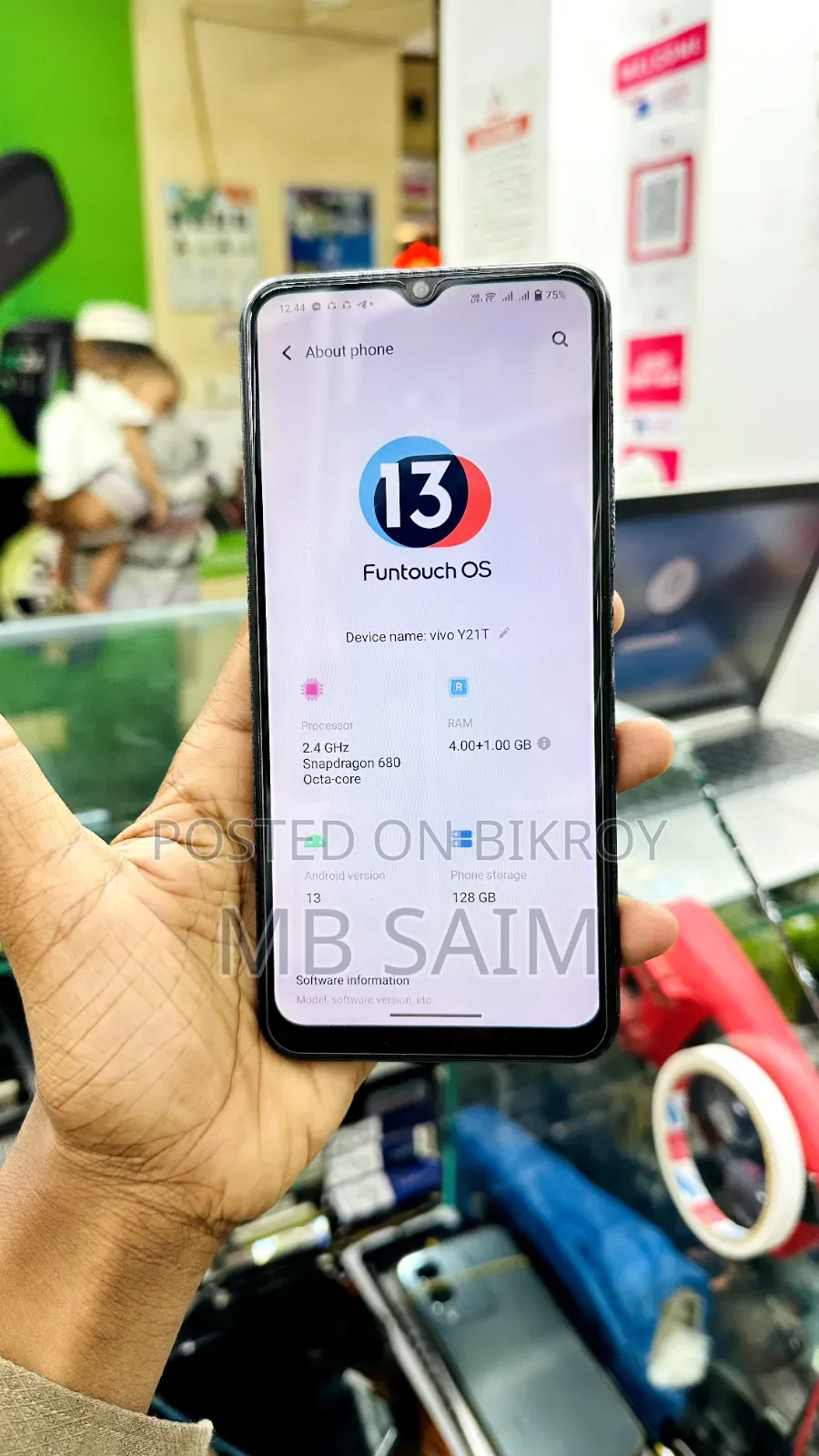 Vivo Y21 128 GB Blue