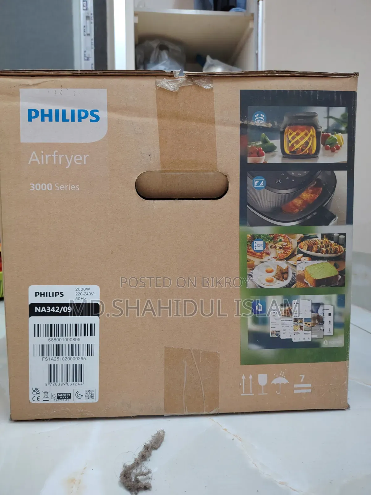 ফিলিপস ৩০০০ সিরিজ ৭.২ লিটার এয়ার ফ্রায়ার - Na342/09