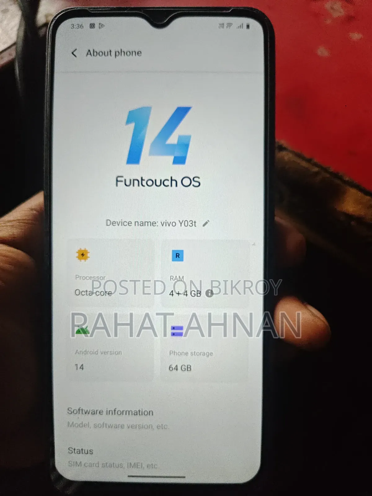 Vivo Y03t 64 GB Black