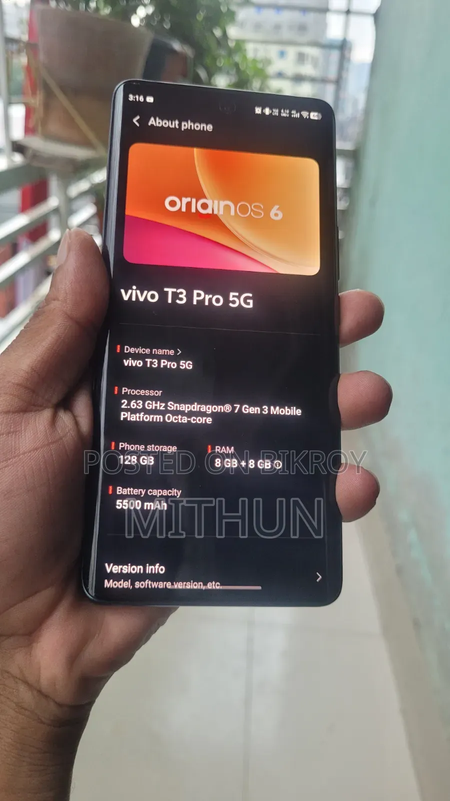 Vivo T3 Pro 128 GB Gray