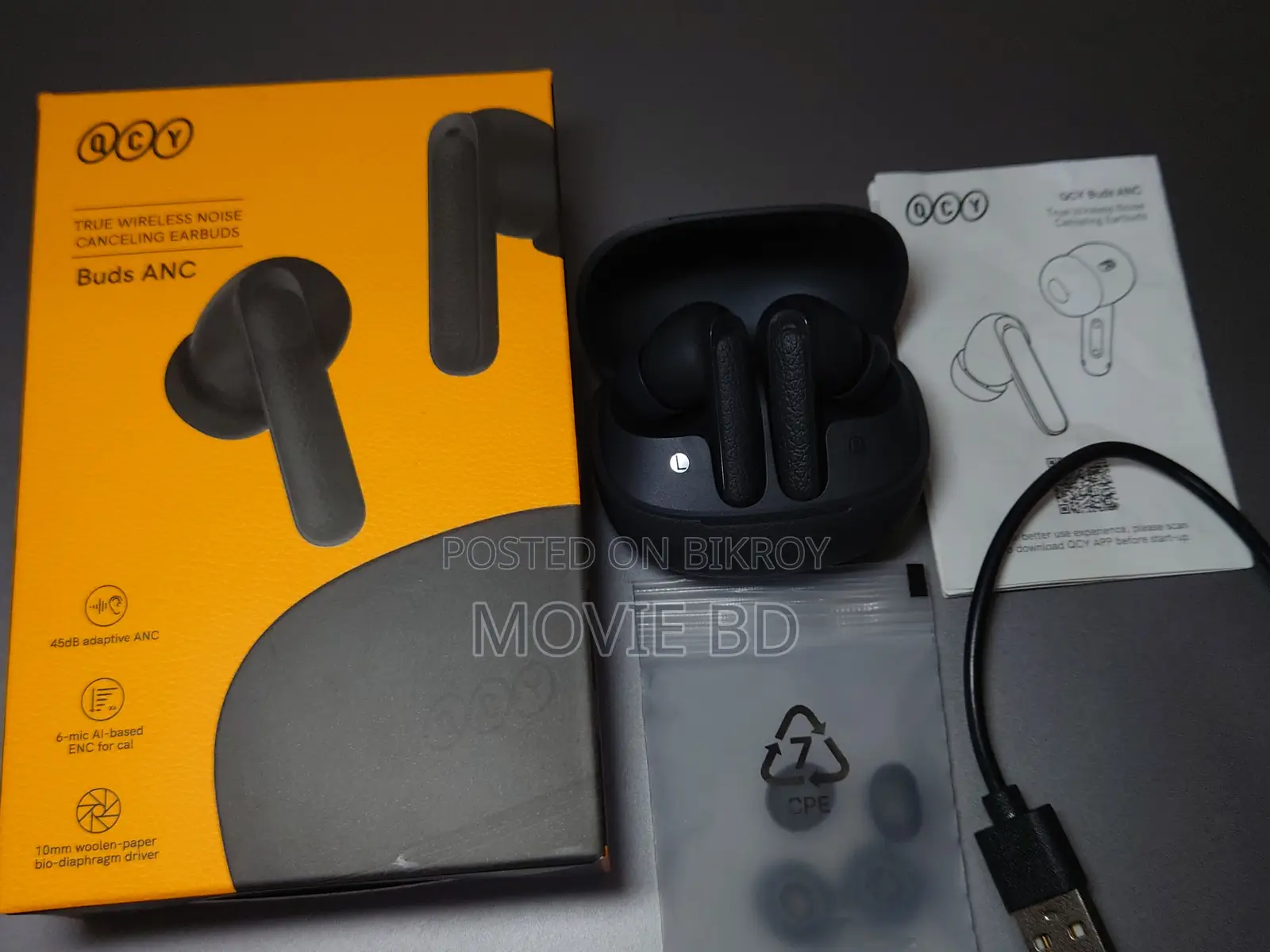 Qcy Anc Buds(Ht15) ( Anc+Apps Supported) Original Whatsapp