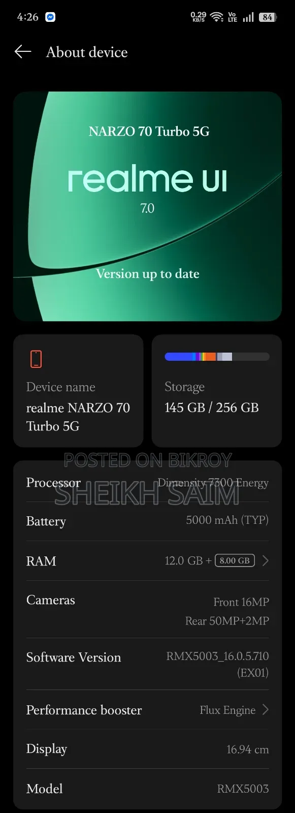 Realme 256 GB Yellow