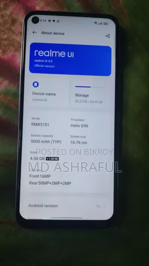 Realme Narzo 50 64 GB Purple
