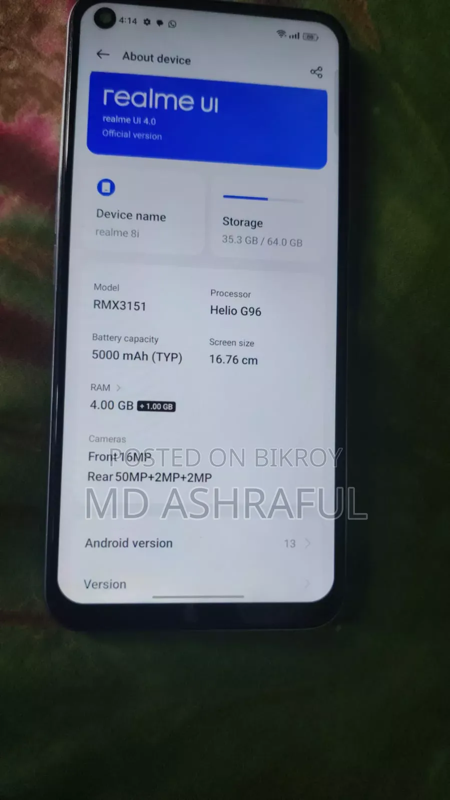 Realme Narzo 50 64 GB Purple