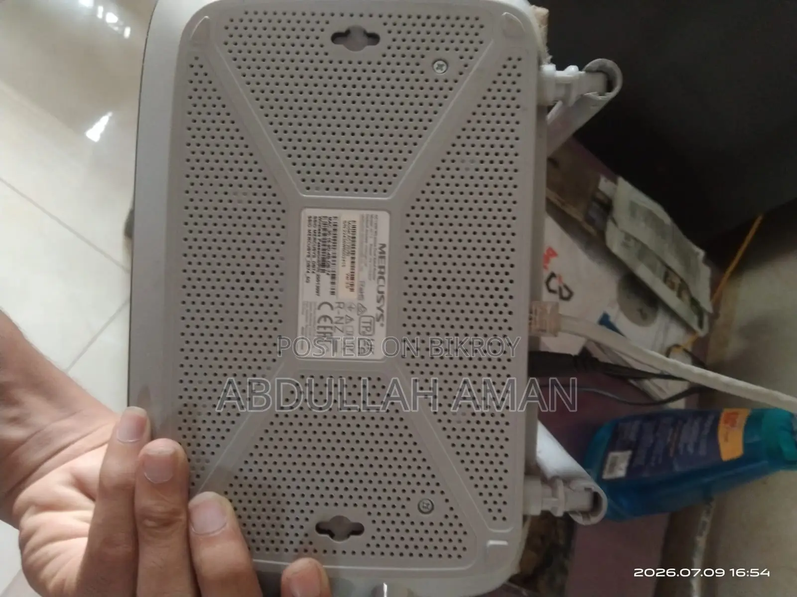 Router Mercusys AC12 and ONU Beldon