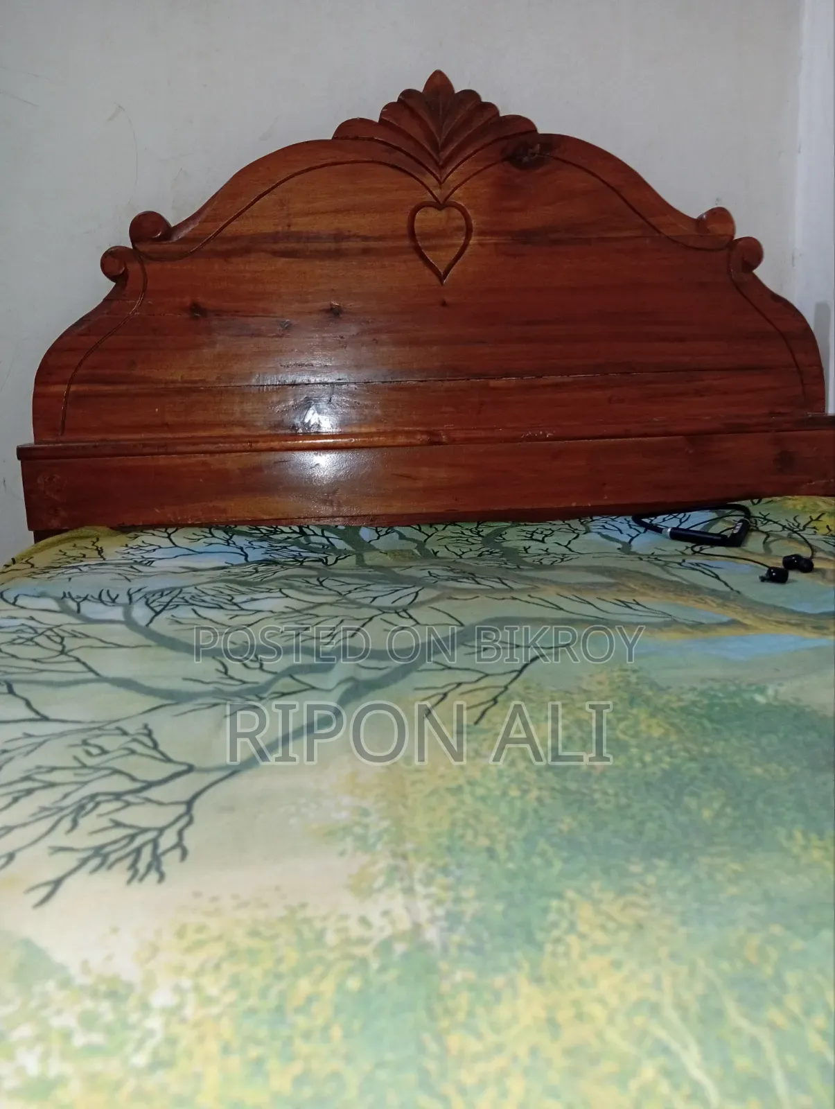 Teak wood single bed for sale (3'/7')