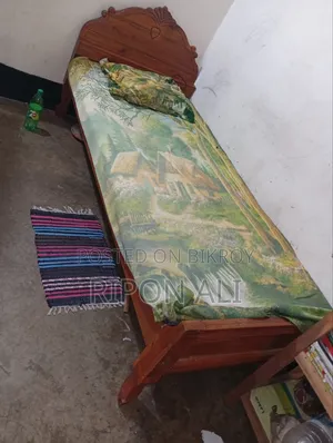 Teak wood single bed for sale (3'/7')