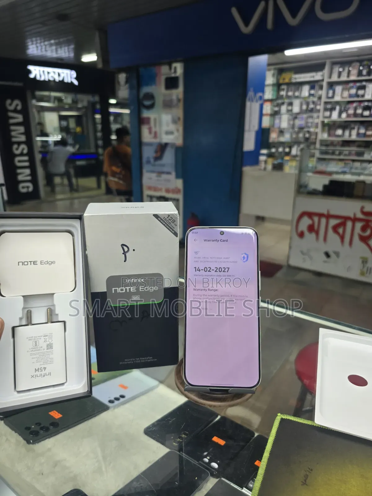 New Infinix Note Edge 128 GB Gray