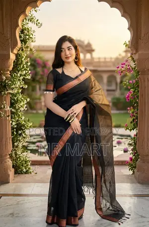 Nokshi Pair Cotton Saree With Blouse