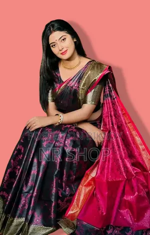 Benaroshi Katan Saree With Blause PCS