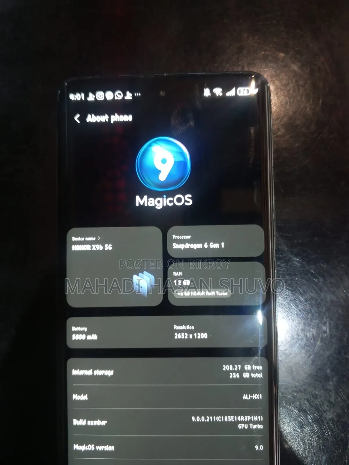 Honor X9b 5G 256 GB Black