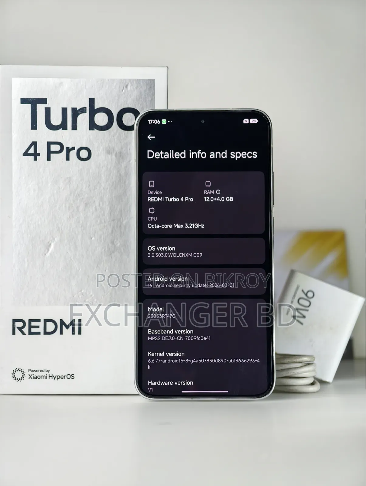 Xiaomi Redmi Turbo 4 Pro 256 GB White