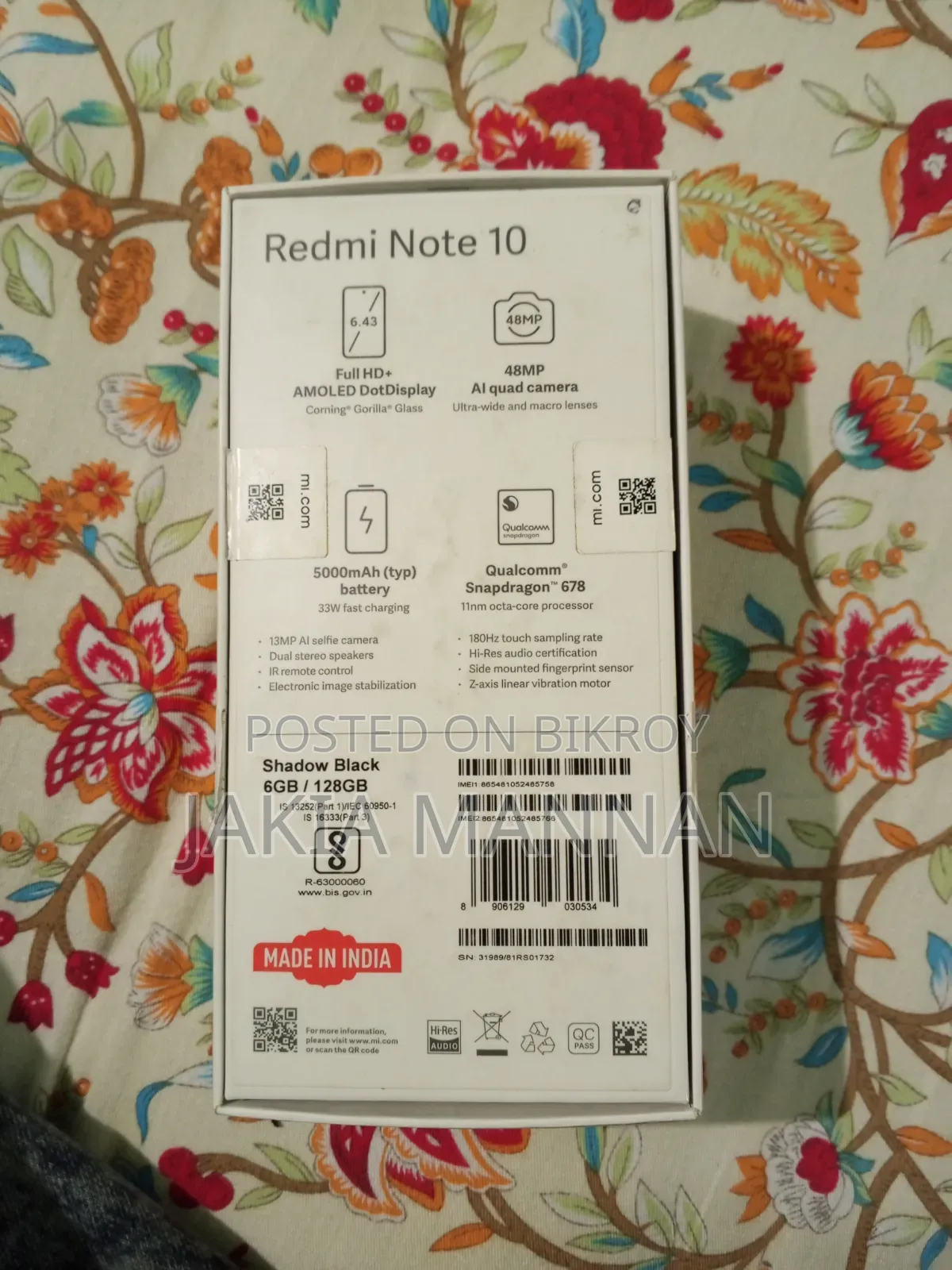 Xiaomi Redmi Note 10 128 GB Blue