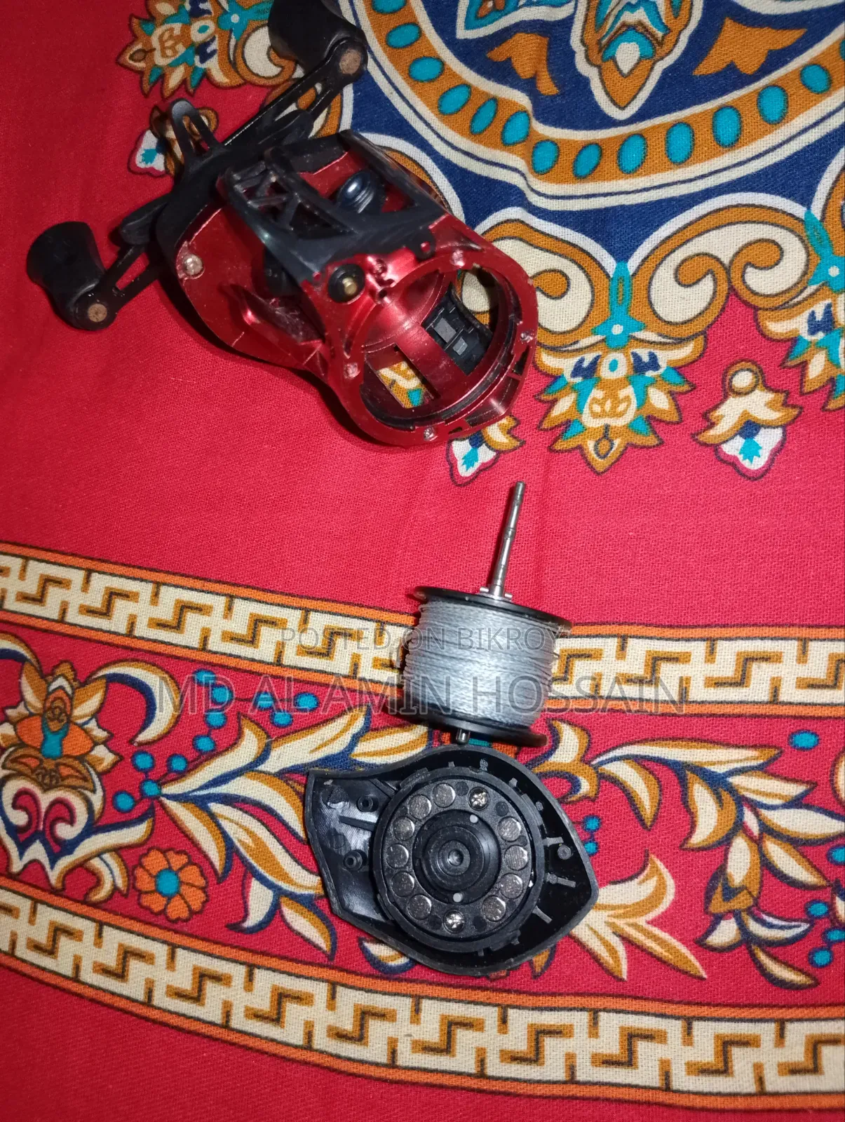 A baitcasting reel will be sold. Along with some fishing line and 450