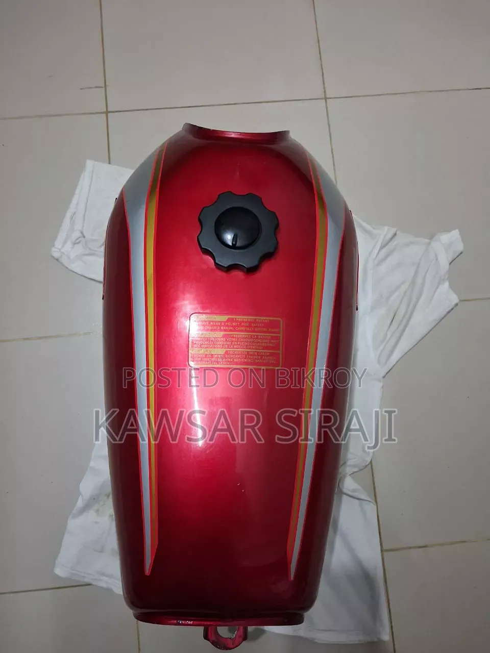 Red fuel tank for bike for sale