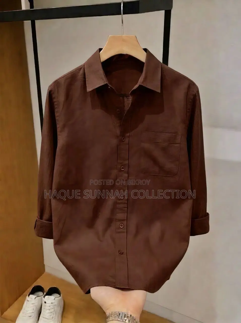 Solid Collar Shirt for Men