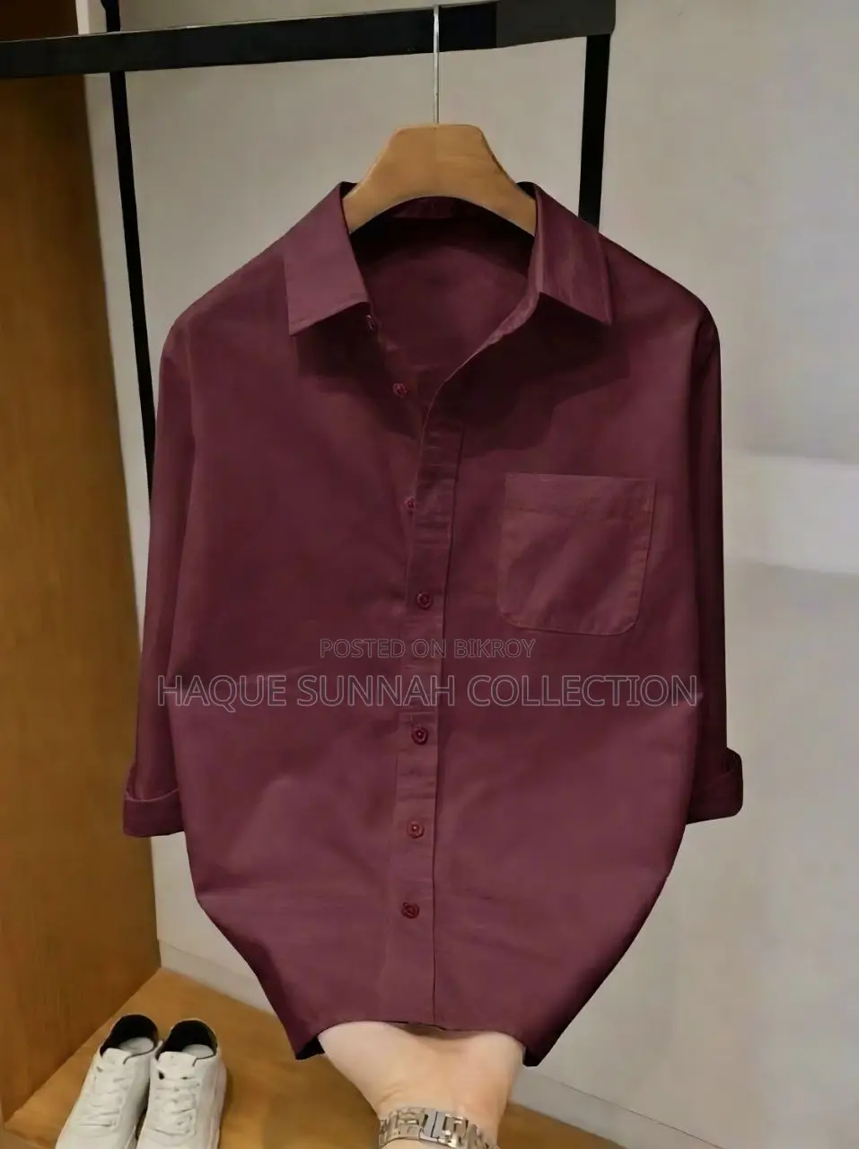 Solid Collar Shirt for Men