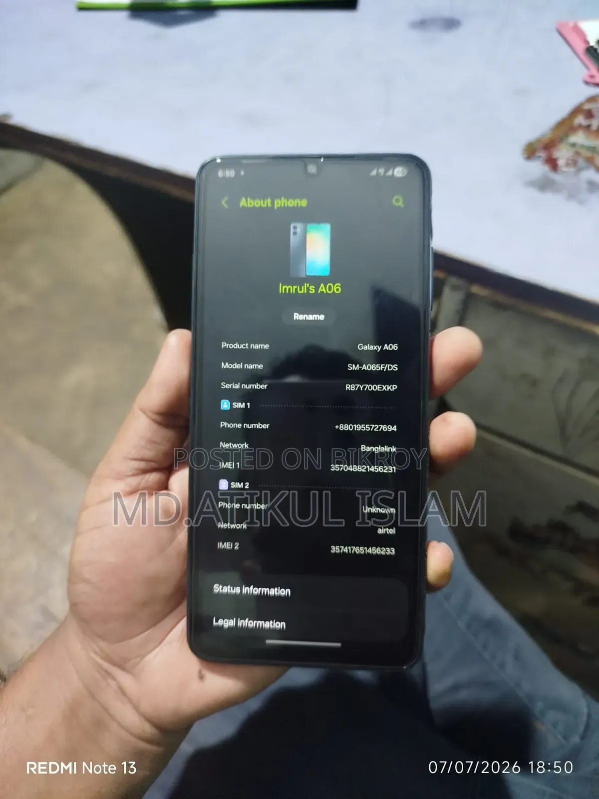Samsung Galaxy A06 64 GB Blue