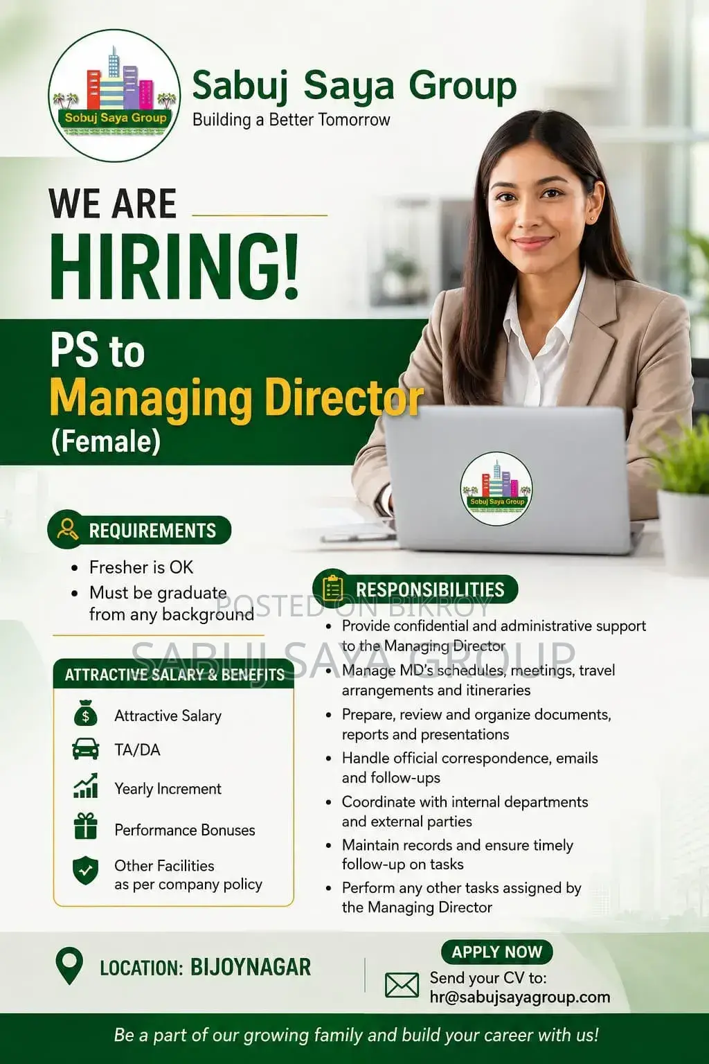 Personal Secretary (Ps To Managing Director) Female