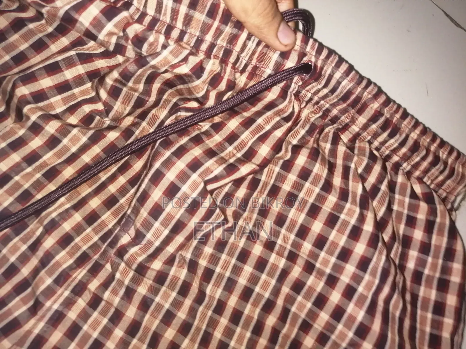 Men's Cotton Check Pajama / Lounge Pant – Size 34–36 – Good Condition