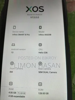Infinix Smart 8 128 GB Blue