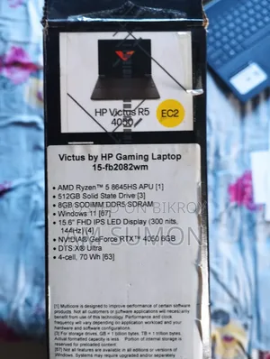 Laptop HP Victus 15 8GB AMD Ryzen 5 SSD 512GB