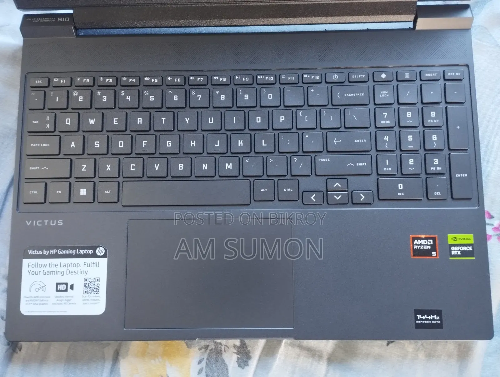 Laptop HP Victus 15 8GB AMD Ryzen 5 SSD 512GB