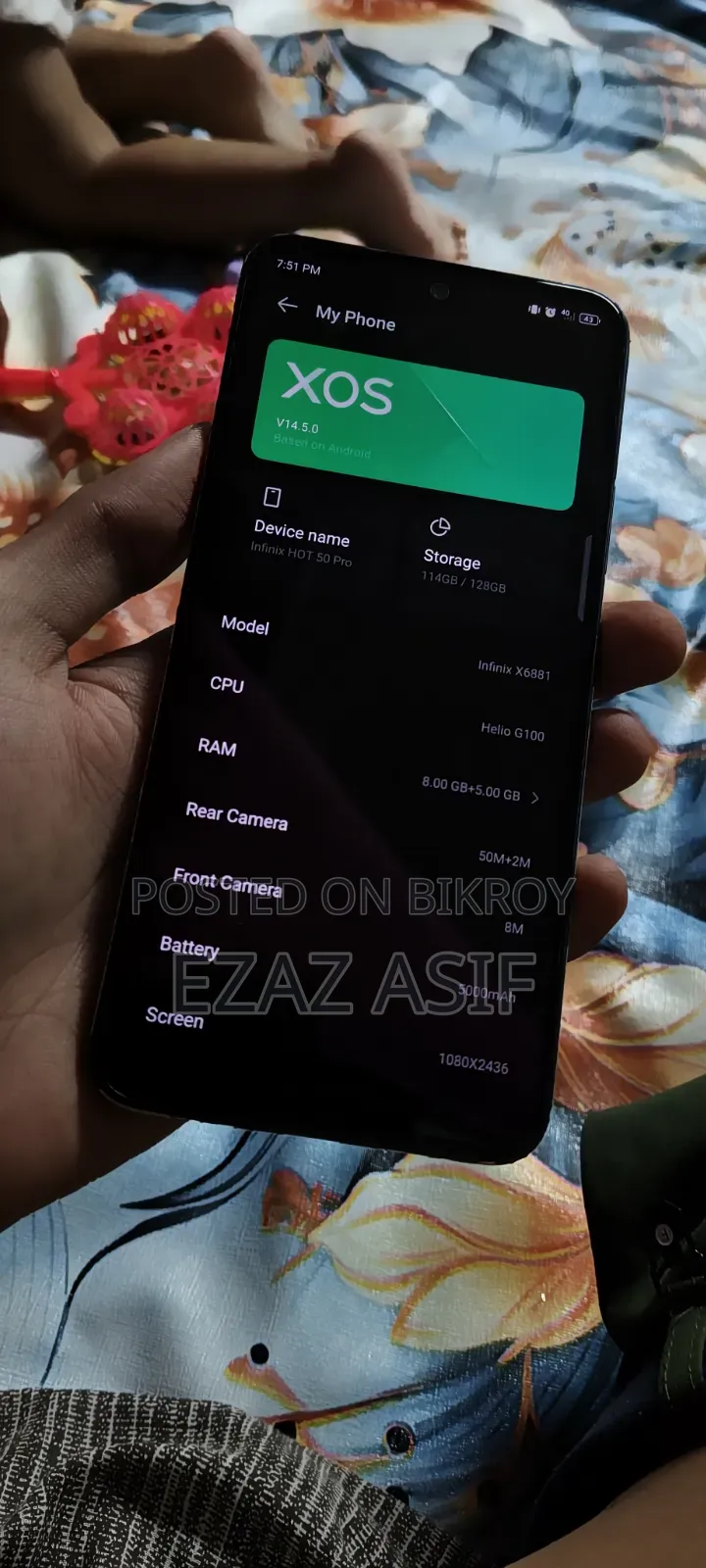 Infinix Hot 50 Pro 4G 128 GB Gray
