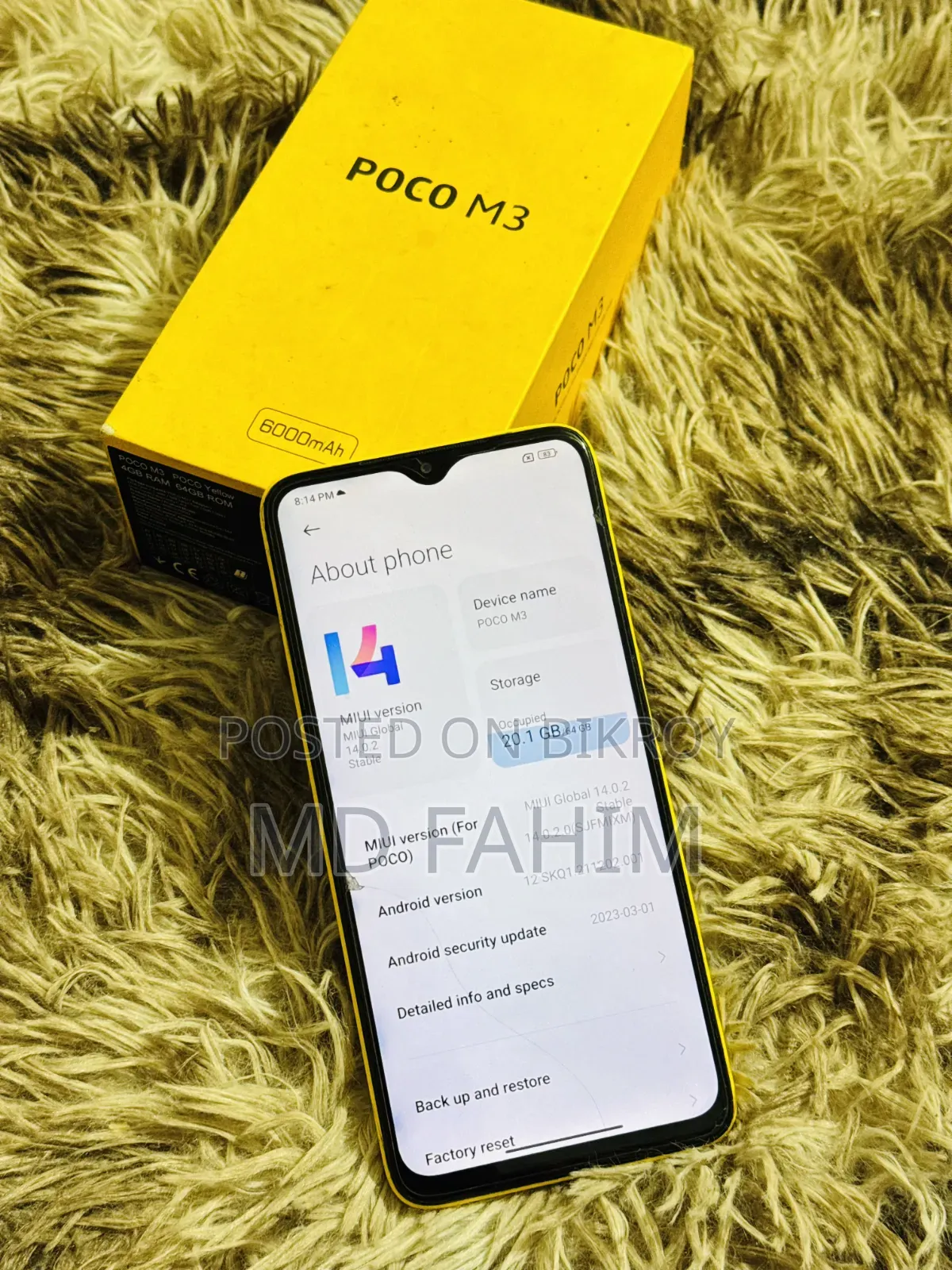 Xiaomi Poco M3 64 GB Yellow