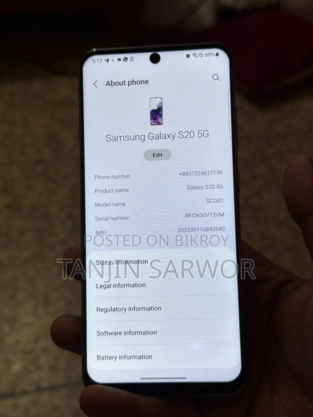 Samsung Galaxy S20+ 5G 128 GB White