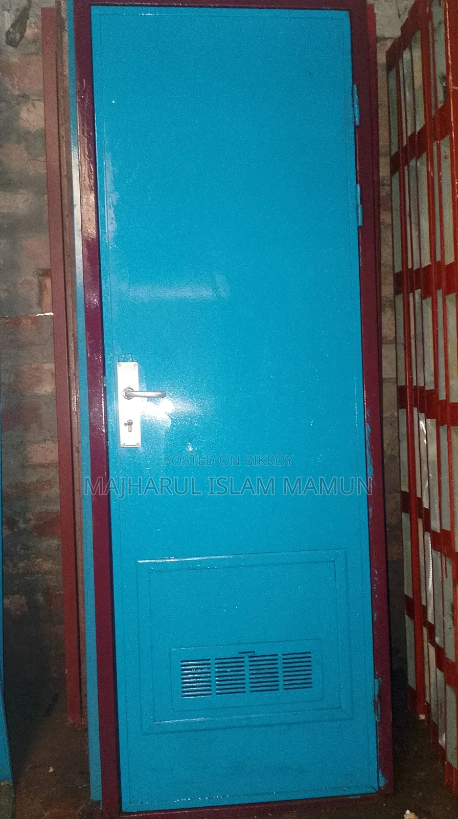 Old Ship (Iron) Door. Size: 2.5 feet × 7 feet