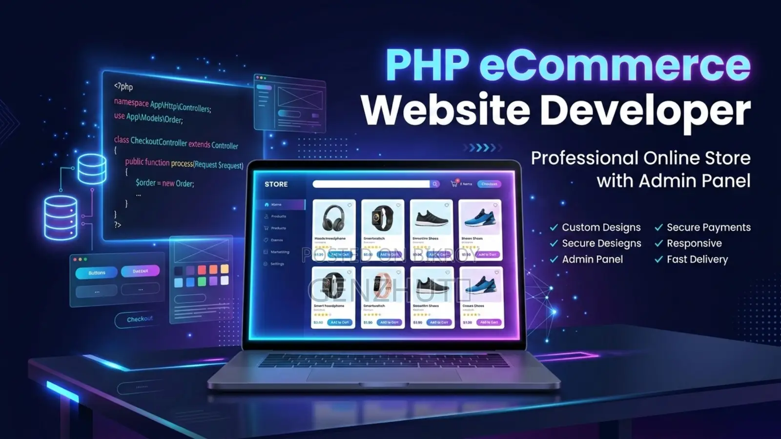 I Will Build a Professional PHP Ecommerce Website for You