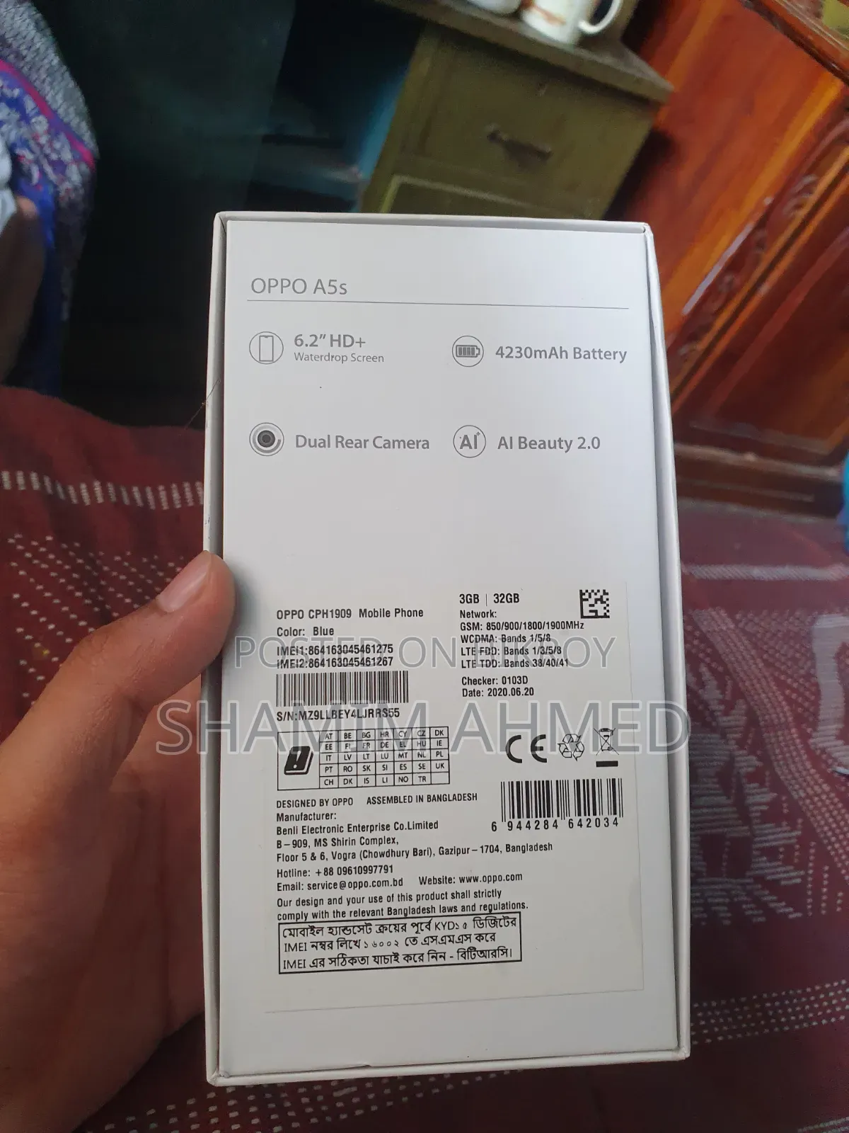 Oppo A5s (AX5s) 32 GB Blue