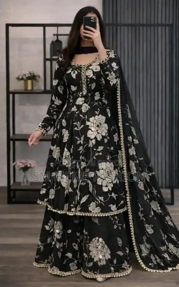 গোলাপ গাউন থ্রি পিস