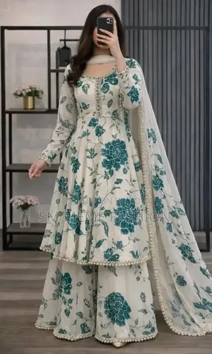গোলাপ গাউন থ্রি পিস