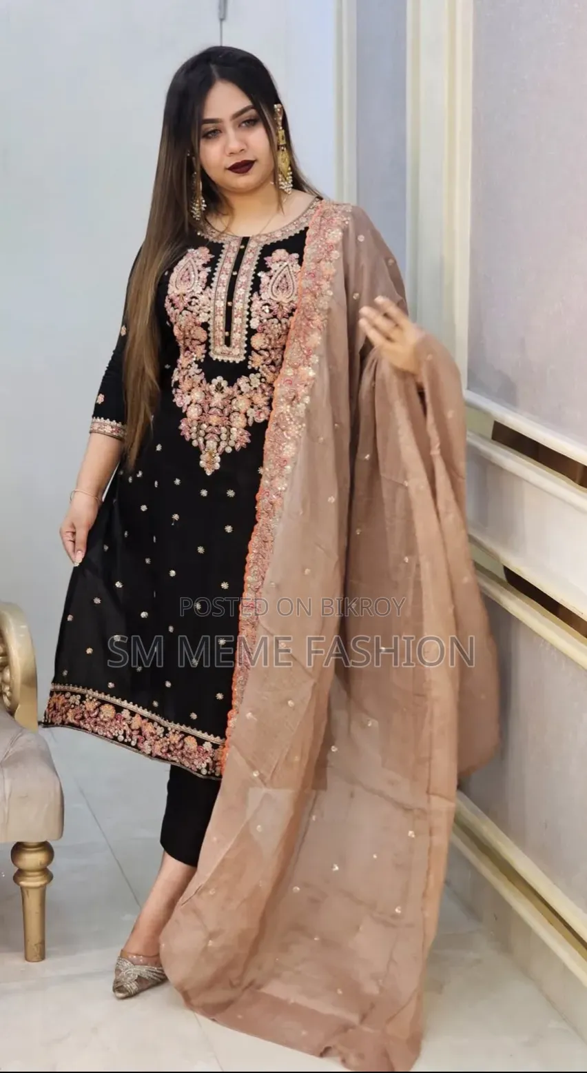 Sequence Embroidery Three Piece