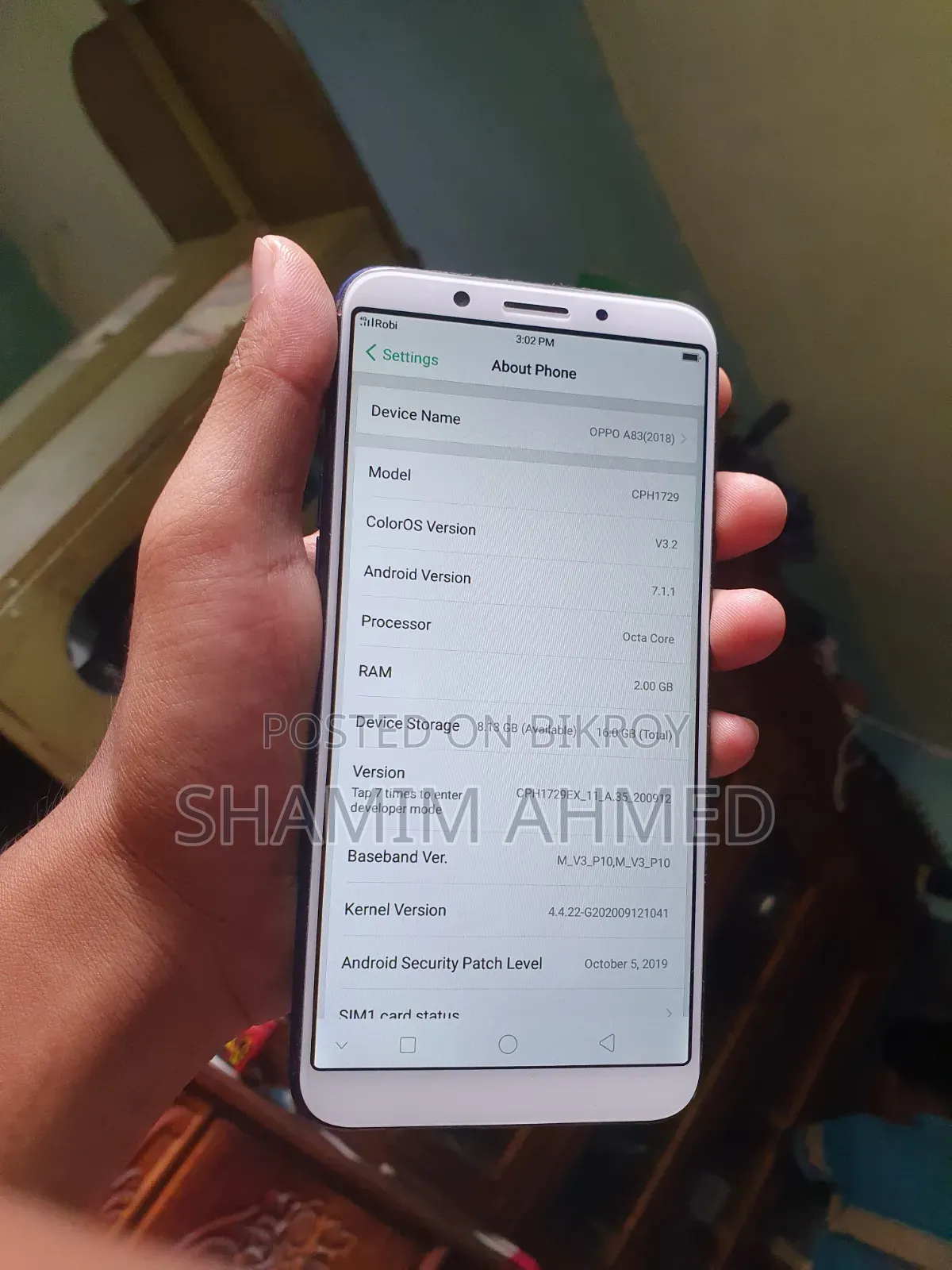 Oppo A83 ১৬ জিবি নীল