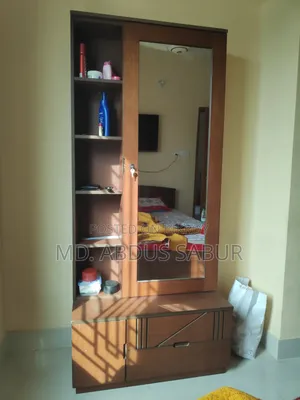 Hatil King Size Bed with Mattress, 7ft Wardrobe, and Dressing Table for Sale