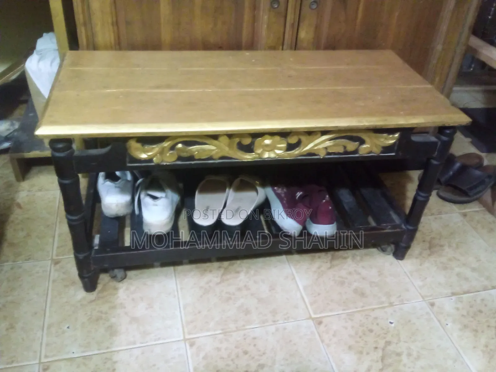 Shil Koroi Wood Sofa and Tea Table