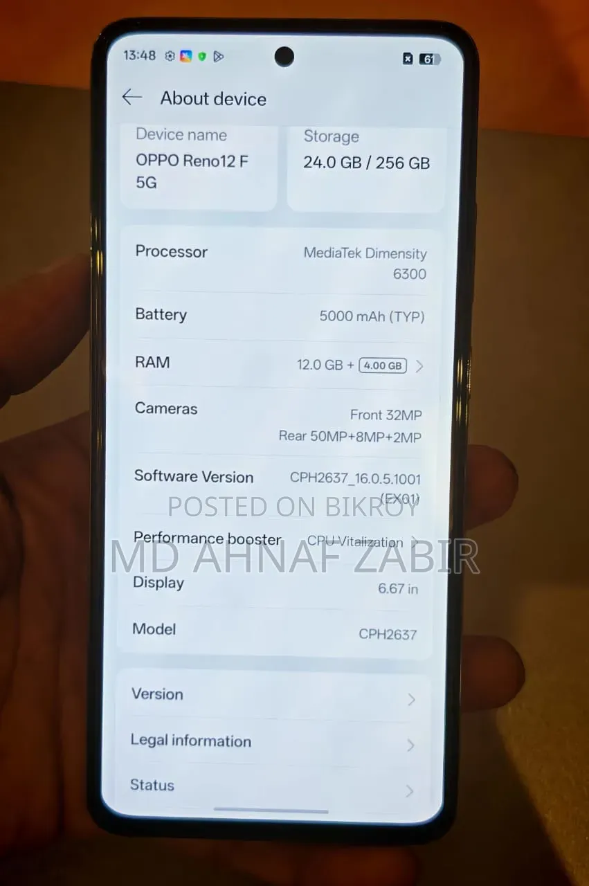 Oppo Reno 12 5G 256 GB Rose Gold